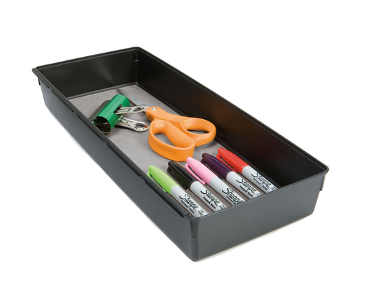 Rubbermaid® Interlocking Drawer Organizer, 15 by 6 by 2 Inches, Black - US 5356