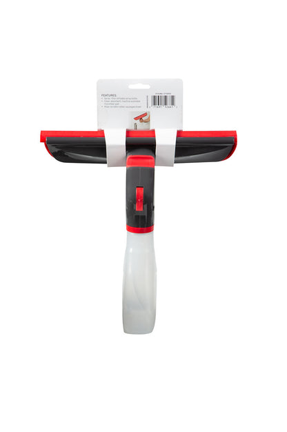 Spray Bottle with Microfiber Pad and Squeegee - US 7290