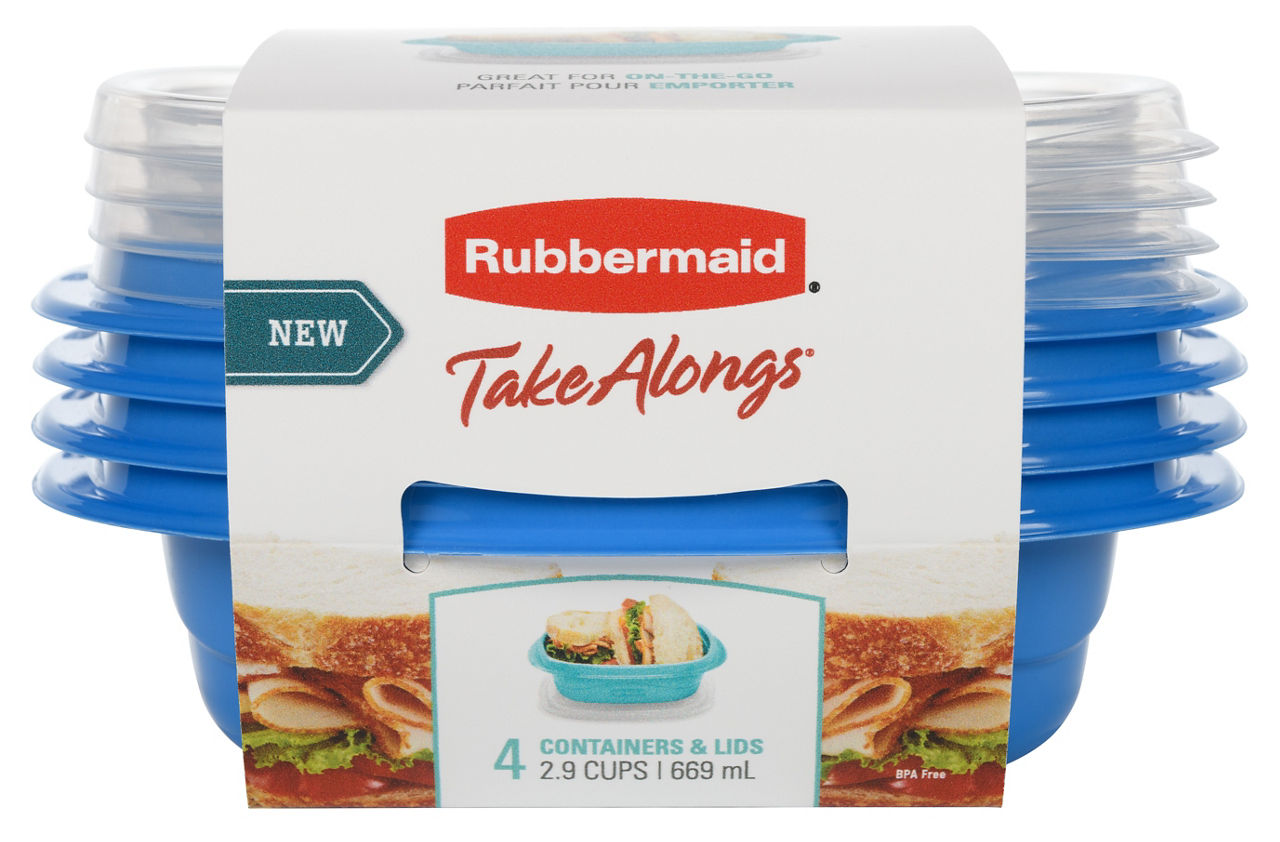TakeAlongs® Food Storage 2.9 Cup Square Containers, Meal Prep - US 3789