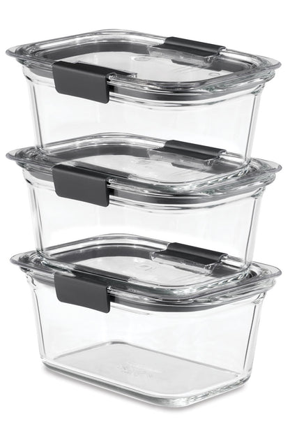 Brilliance™ Glass Food Storage Container, Medium Rectangular Set - US 8144