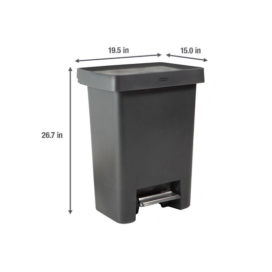 High-Capacity Step-On Trash Can - US 2678