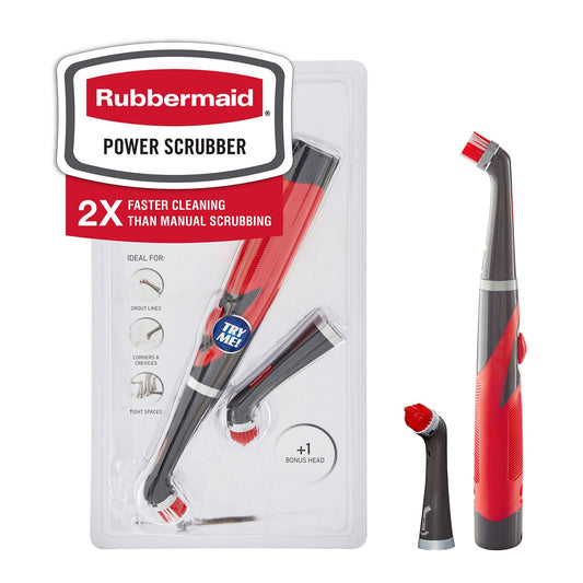 Power Scrubber with 1 All-Purpose Scrubbing Head and 1 Grout Scrubbing Head - US 0238