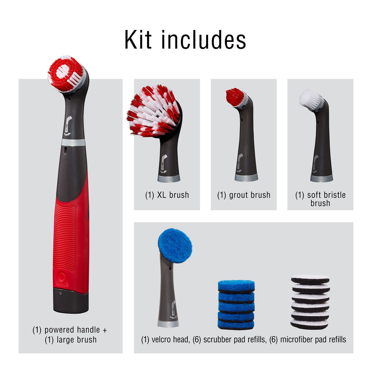 Power Scrubber 18-Piece Kit - US 5665