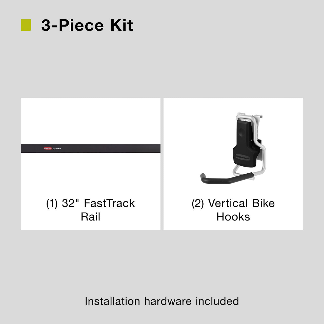 FastTrack 3 Piece Bike Kit, Garage Organization - US 2147