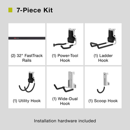 FastTrack 7 Piece Tool Kit, Garage Organization - US 5416