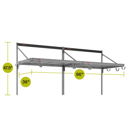 FastTrack Overhead Garage Storage System Double Platform, Garage Organization Storage Cabinets, Garage Cabinet, Garage Wall Organizer, 3FT x 8FT - US 0136