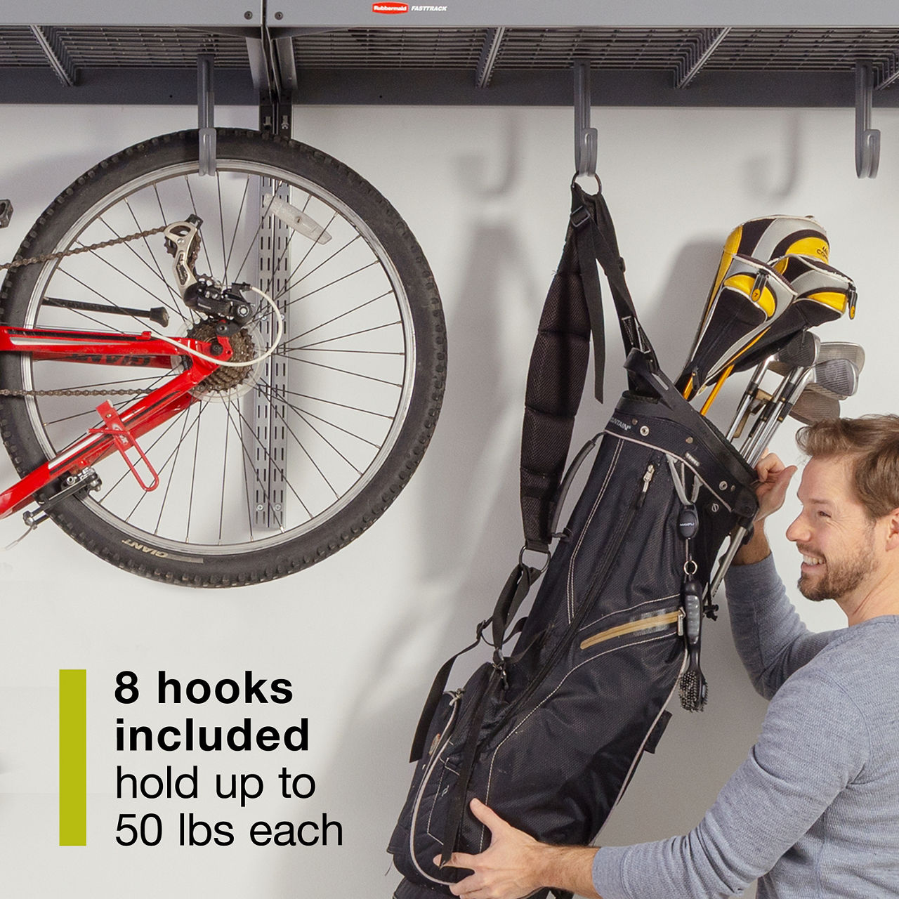 FastTrack Overhead Garage Storage System Double Platform, Garage Organization Storage Cabinets, Garage Cabinet, Garage Wall Organizer, 3FT x 8FT - US 0136