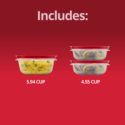 EasyStore Food Storage Containers, 3-pack Round - US 9187