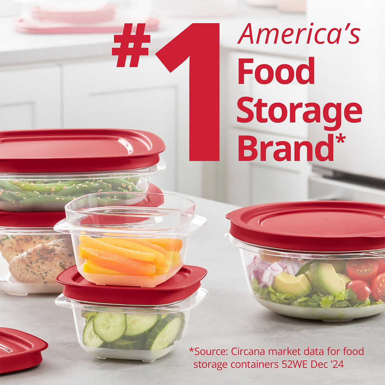 EasyStore Food Storage Containers, 2-pack Rectangle - US 2971