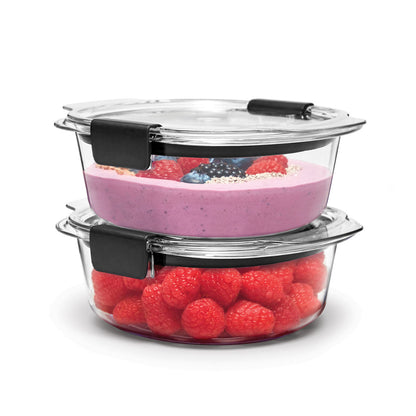Rubbermaid Brilliance® Round Leak Proof Food Storage Containers, 2.17 cup, 2 Pack - US 2666