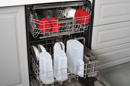 Compact Pitcher with Premium Lid, Plastic Pitcher with Multifunction Lid, 2 Quart - US 6303